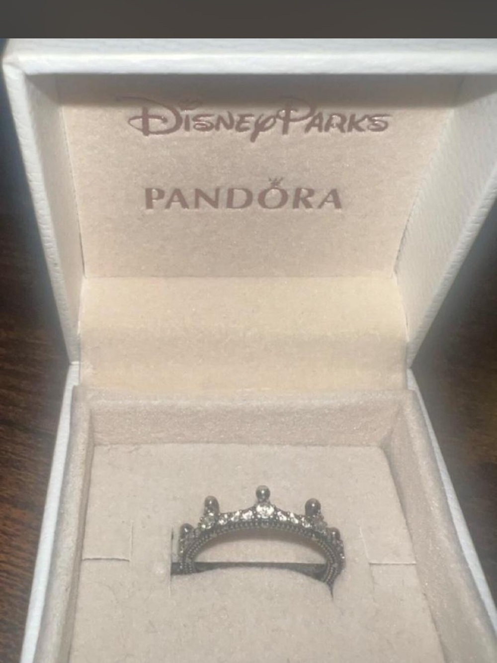 Pandora Disney Silver Crown Ring - perfect condition